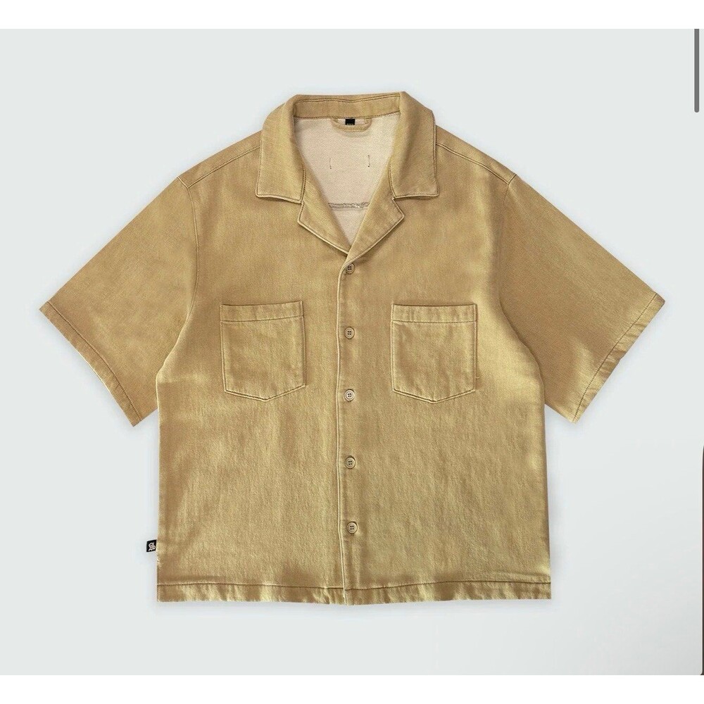 Cropped Cuban Button Down Shirt Ananke